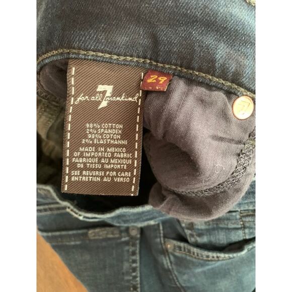 7 For All Mankind–Gwenevere Skinny Jeans– Stretch Denim–Dark Wash–Women-29 - Picture 7 of 7